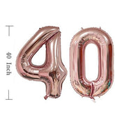 40th Rose Gold Birthday Pack 40 Garland Balloons Fourty & Fabulous Decorations Happy 40th Party